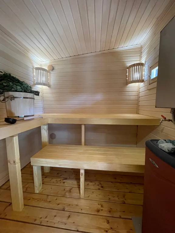 Дом с баней у леса