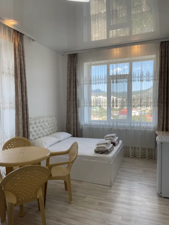 Четырёхместный номер  люкс с балконом с видом на город и горы