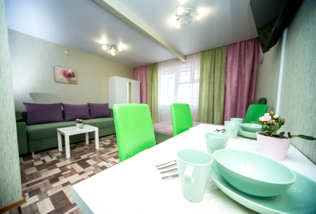 Уютная квартира на 17 этаже с видом на город