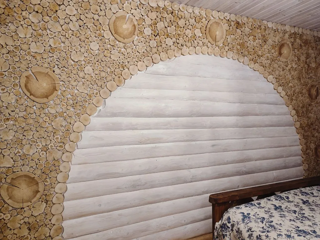 Гостевой дом в яблоневом саду из бревен Карельской сосны