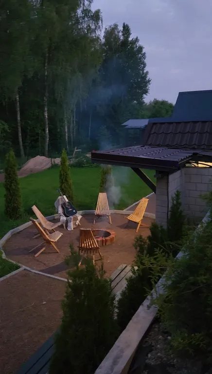 Коттедж с русской баней, горячей джакузи под звездам и бассейном