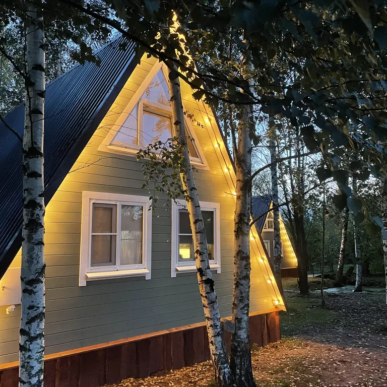 Уютный коттедж в стиле A-Frame