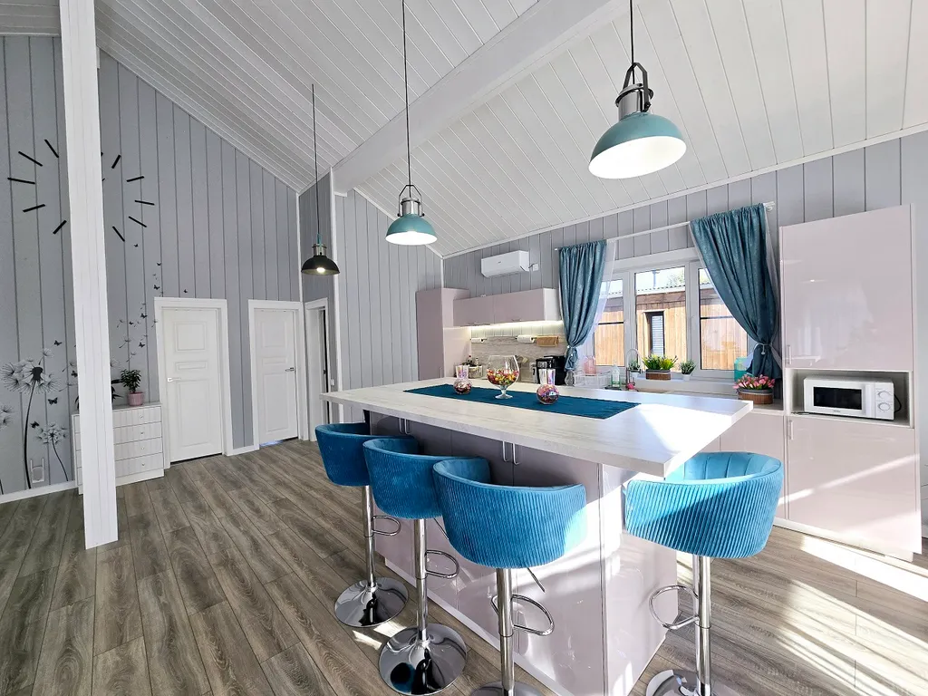 Семейный релакс-дом у реки с баней