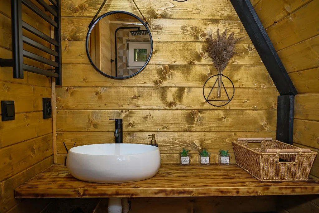 Коттедж Уютный А-фрейм домик с купелью в лесу — Соловеново