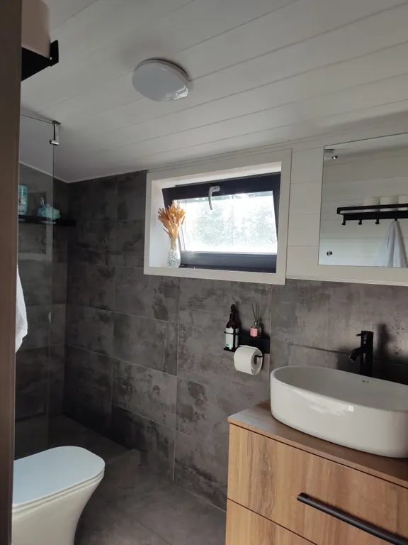 Уютный дом с видом на горы в стиле лофт с баней