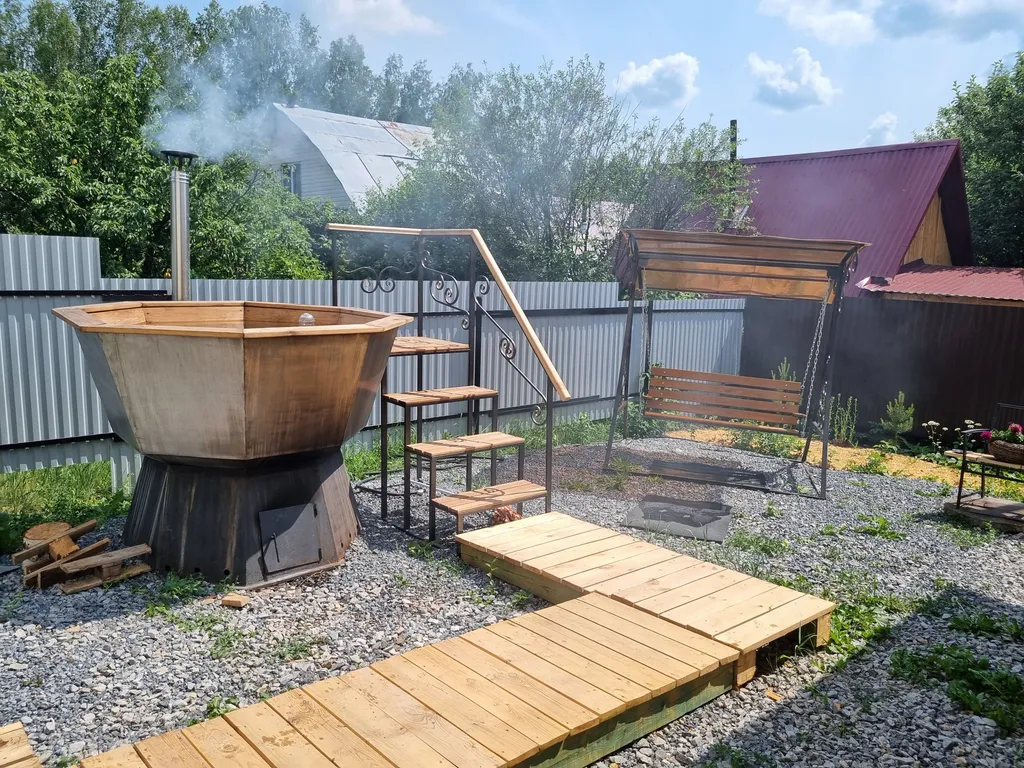 Дом, баня на дровах, Сибирский Чан