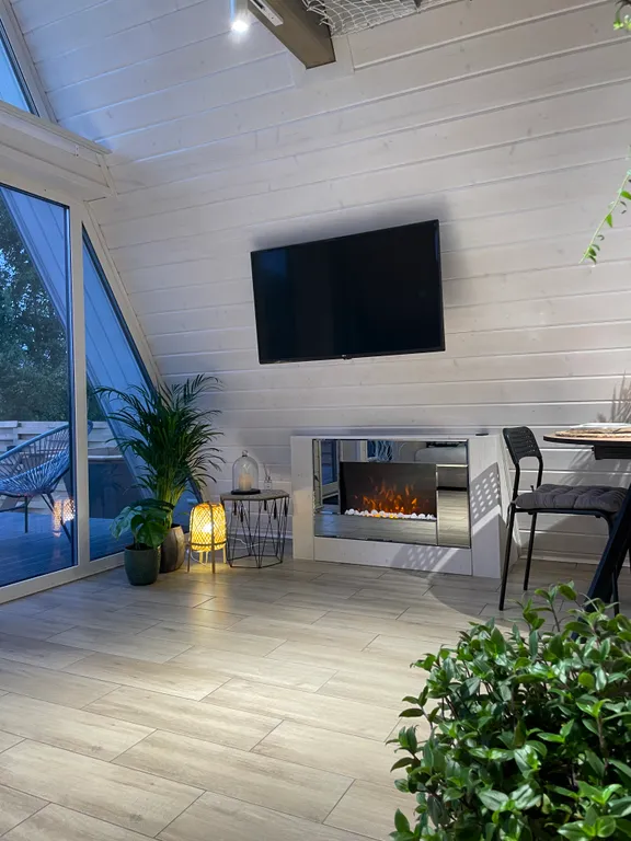 Коттедж Уютный треугольный дом с банным чаном на берегу Клязьмы — Павловский Посад