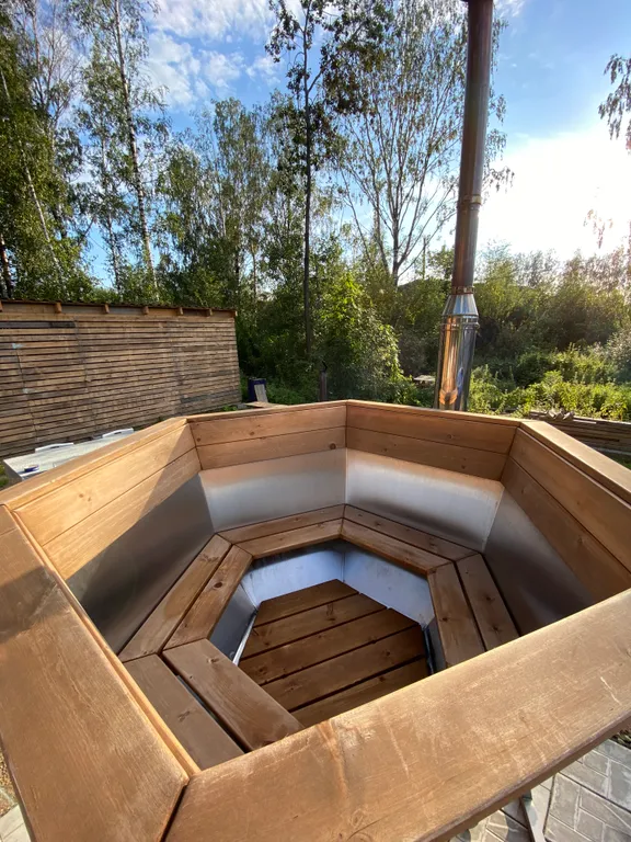 Домик с русской баней на дровах + сибирский банный чан