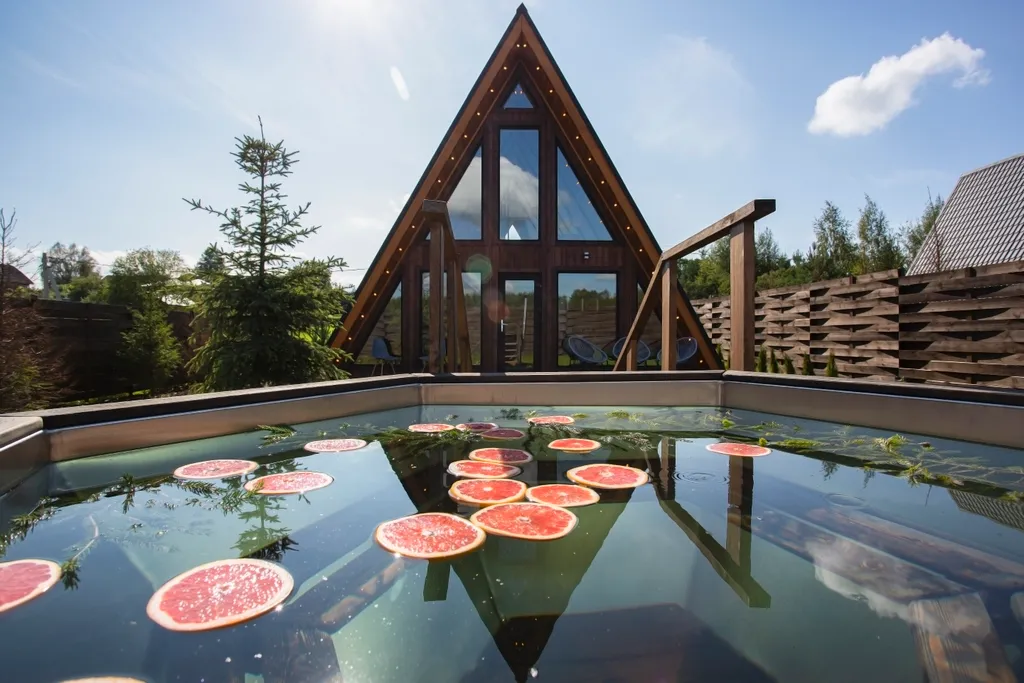 Коттедж с баней и уличным чаном