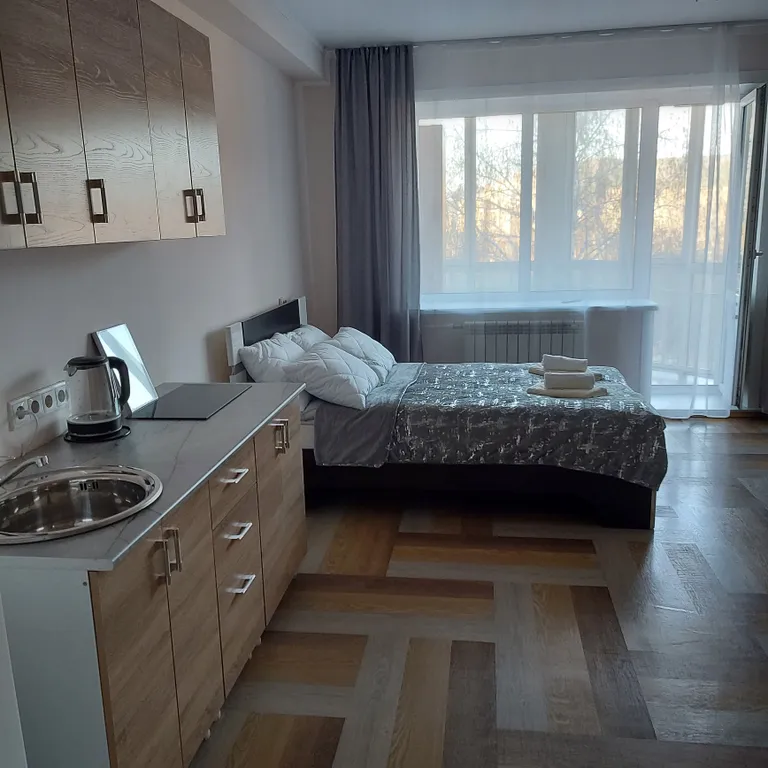 Уютная чистая квартира в новом доме с отличным видом на город