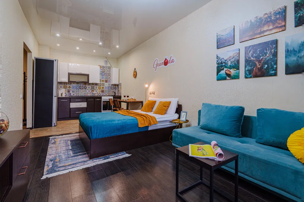 Стильная студия в современном доме в микрорайоне ГГМ около СОК Юпитер