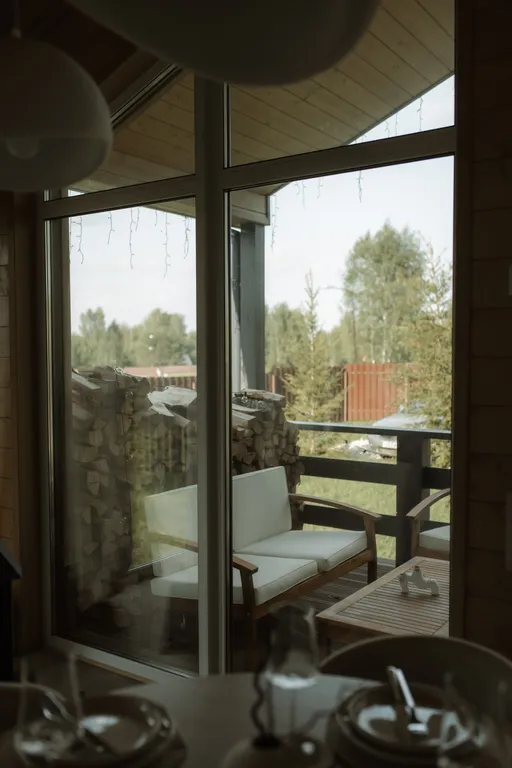 Коттедж Панорамный дом из пинтерест с камином и сауной — Семеновское