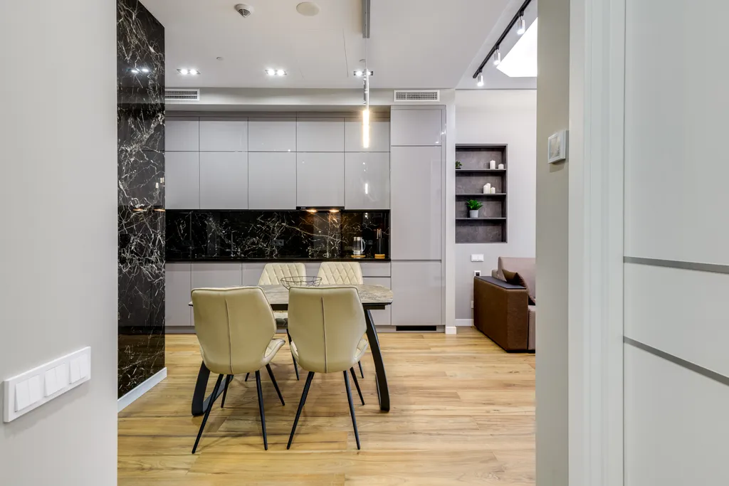 38 этаж, стильные апартаменты с приватным парком