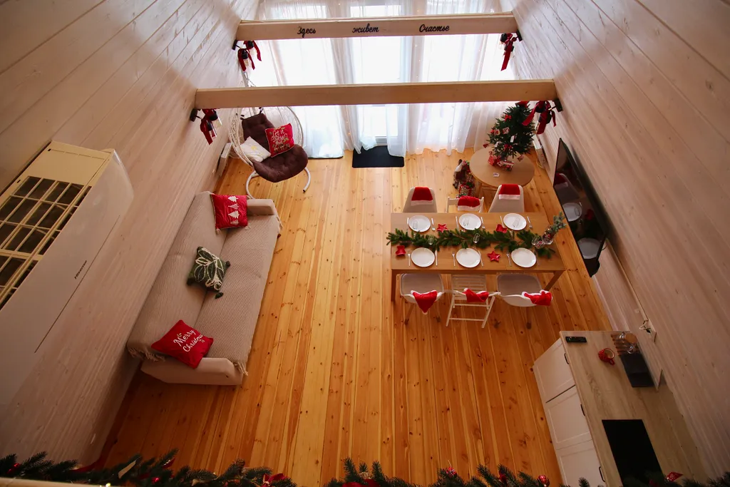 Коттедж A-frame дом Янтарь — Образцово