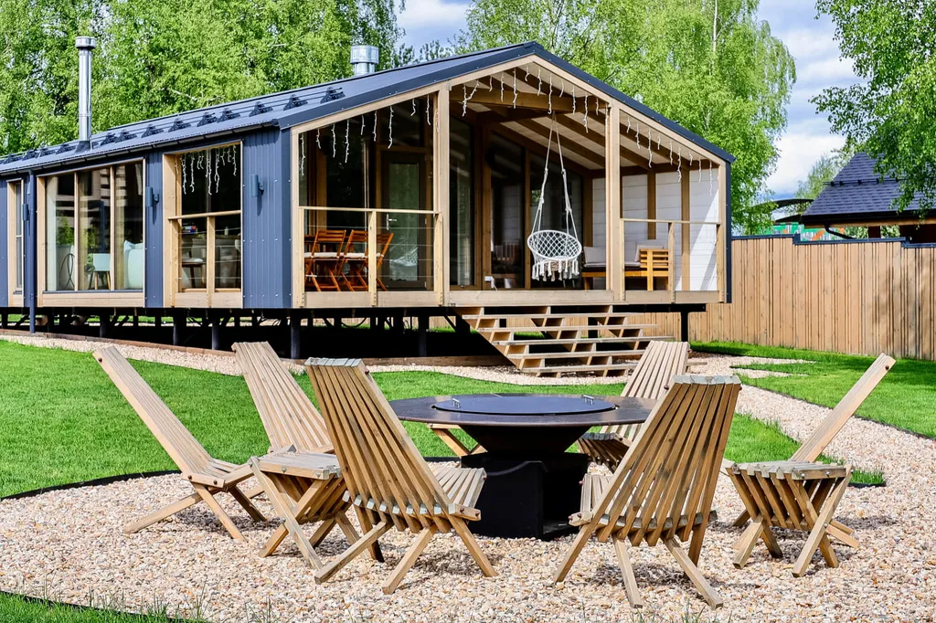 Белый дом на берегу водохранилища