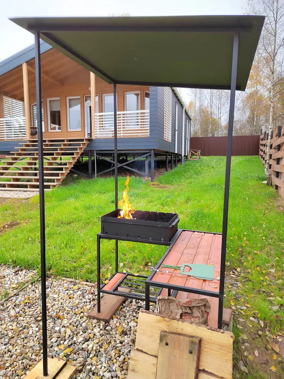 Коттедж Дом Какао с маршмеллоу с кинотеатром на террасе в КП Грин Лаундж — Истра