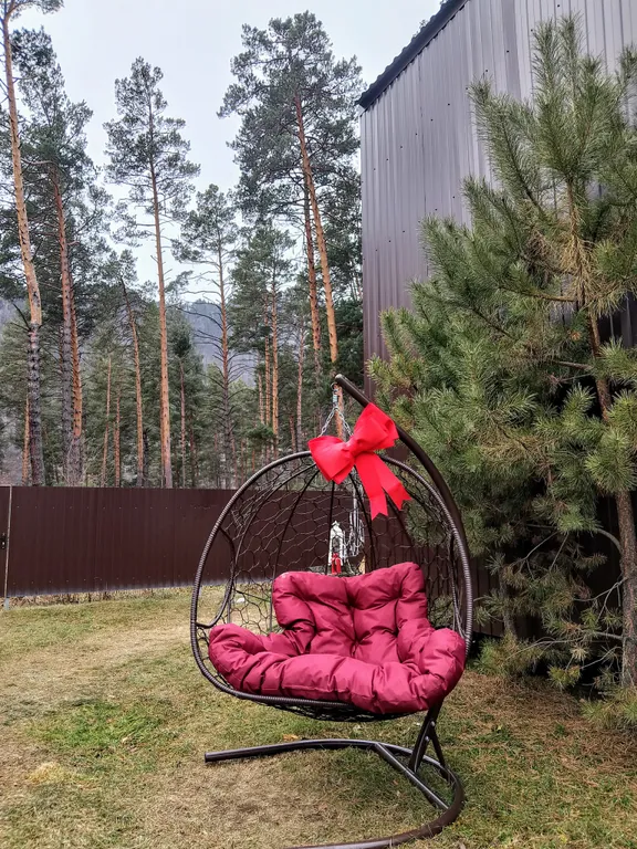 Дом у Катуни среди гор и многолетних сосен