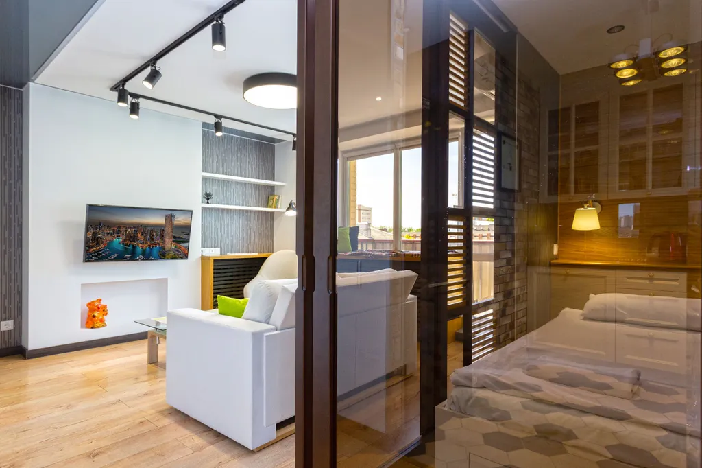 Современный апартамент с балконом рядом с метро Фрунзенская