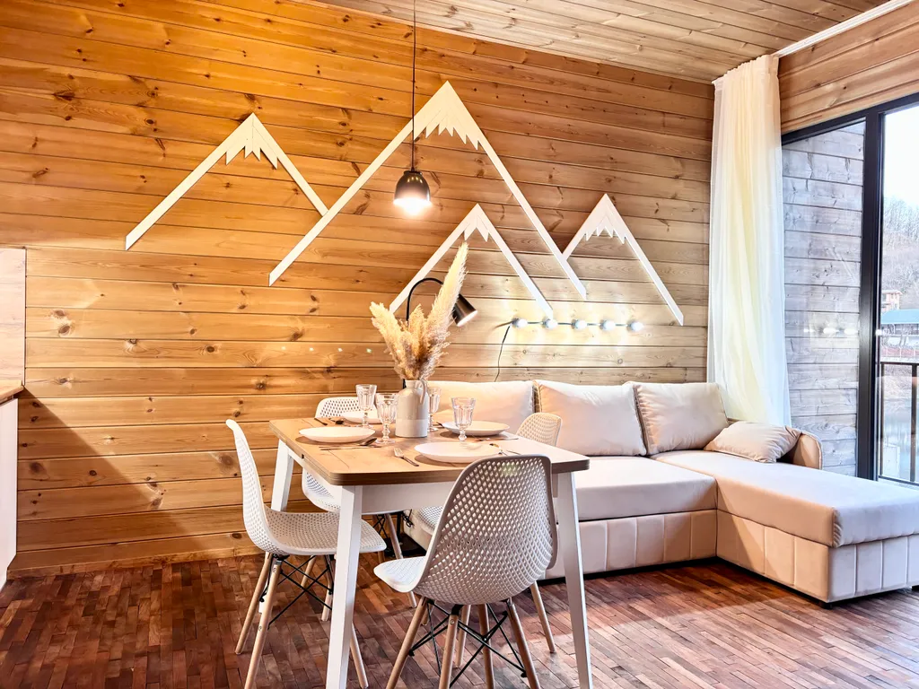 Апартаменты у озера с панорамой гор