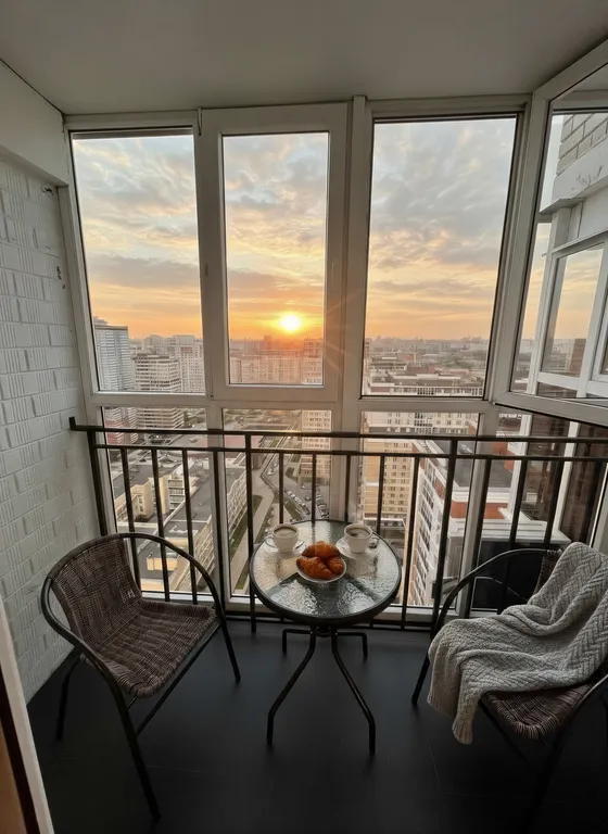 Стильная видовая студия на 24 этаже в ЖК Елецком