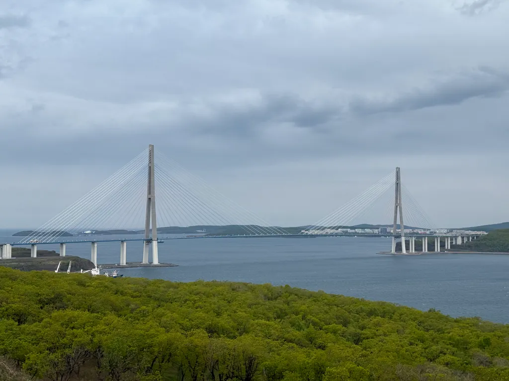 Апартаменты с видом на Русский мост