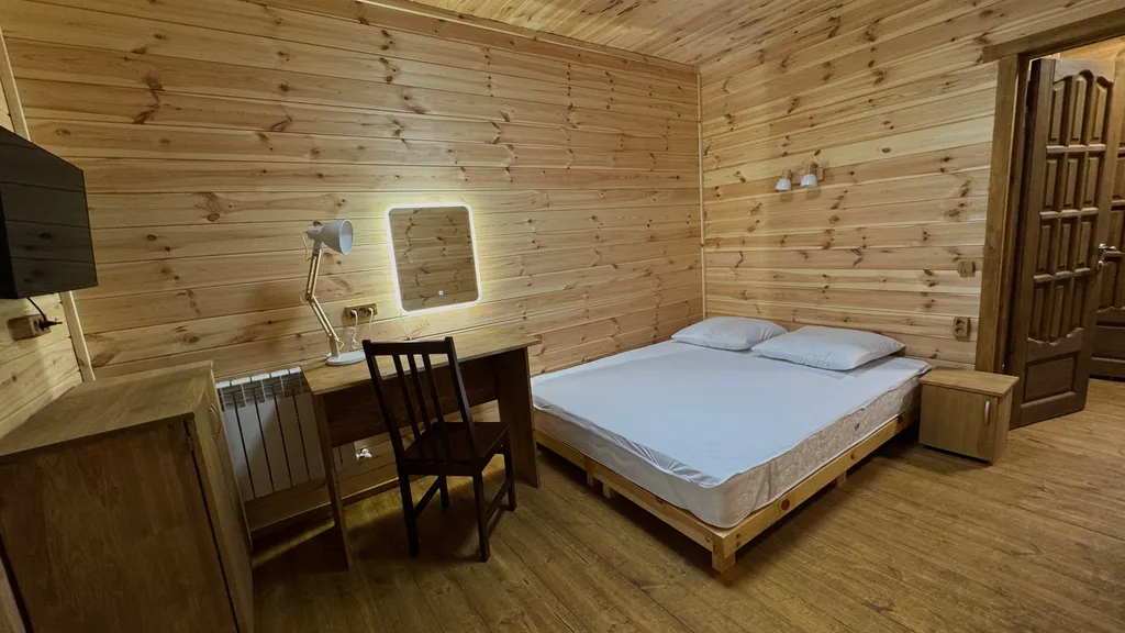 Дом Тихий Бор в березовом лесу