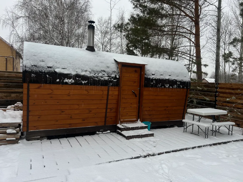 Дом с баней в липах