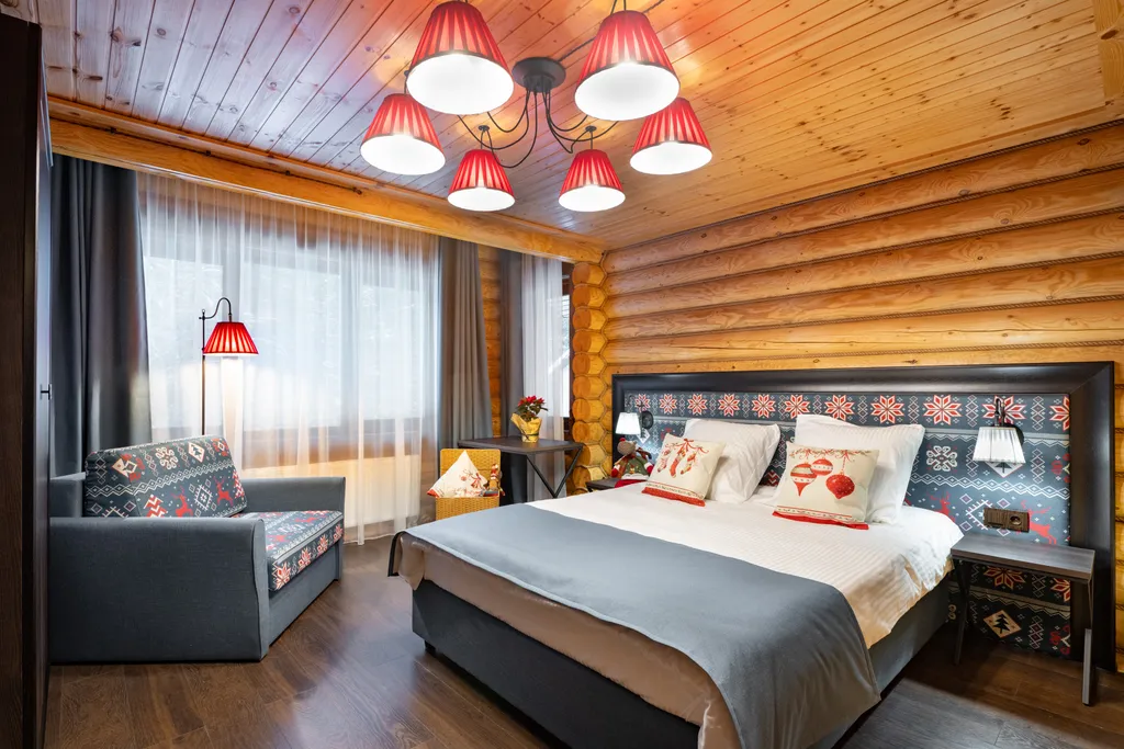 Бревенчатый коттедж вип 2, 4 спальни на берегу озера Селигер