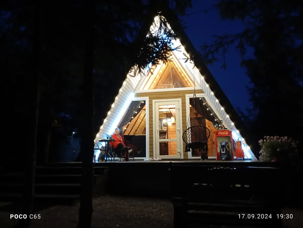 Коттедж Гостевой дом шале а-фрейм в ёлках с пятнистыми оленями и русской баней — Можайск