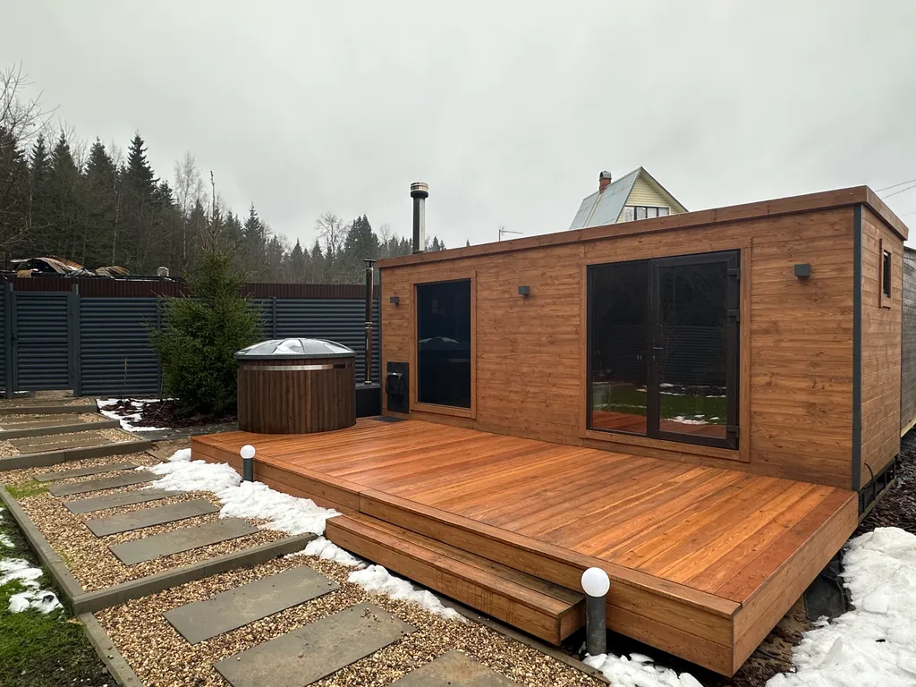 Дом на опушке леса с баней и чаном