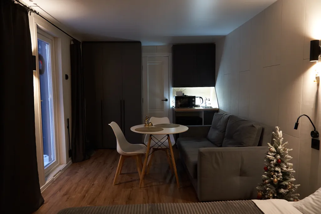 Уютный домик с купелью и баней на дровах однокомнатный