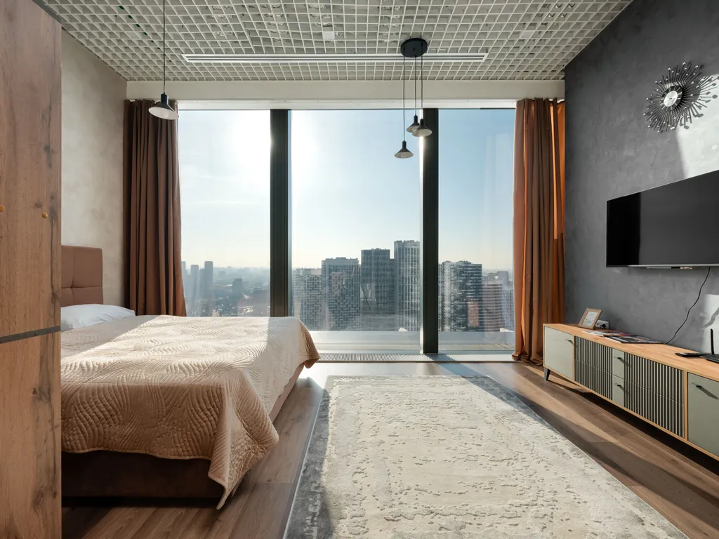 Neva Shedar 28 этаж 51 м2 панорамный вид на город. Шикарный закат.