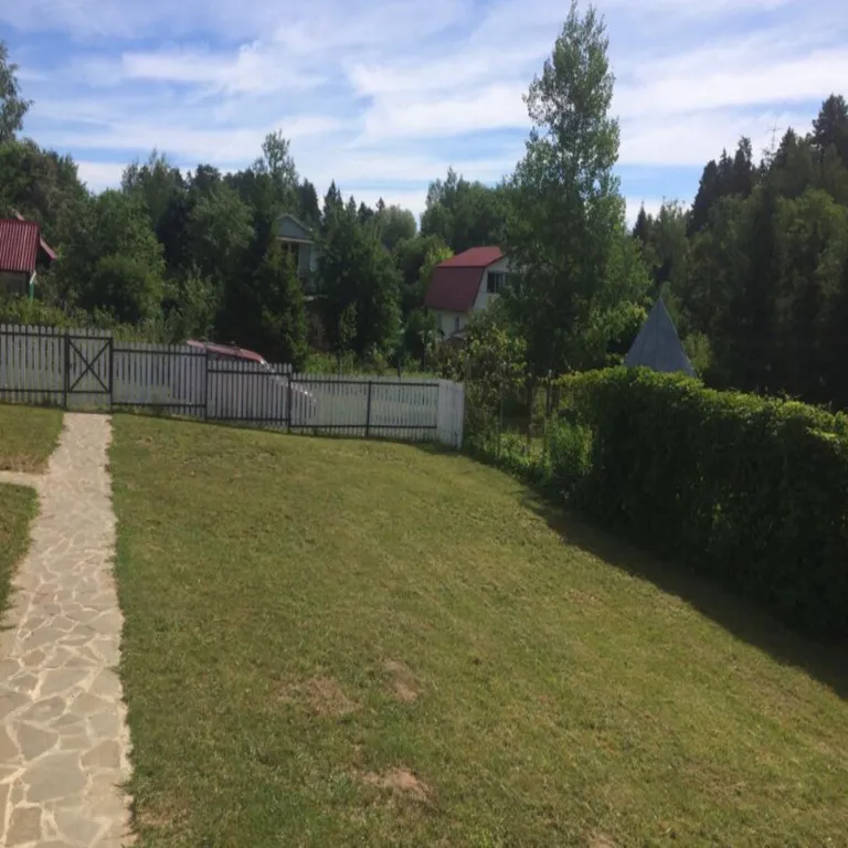 Красивый домик в лесу у реки