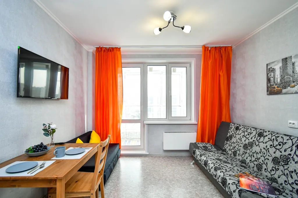 Квартира Видовые апартаменты с большой кроватью (Лесопарковая 49, 18 этаж) — Красноярск