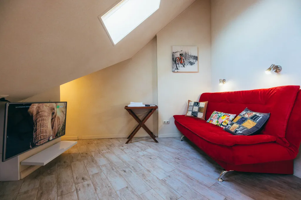 Очаровательная мансарда в центре Пионерского курорта с видом на море