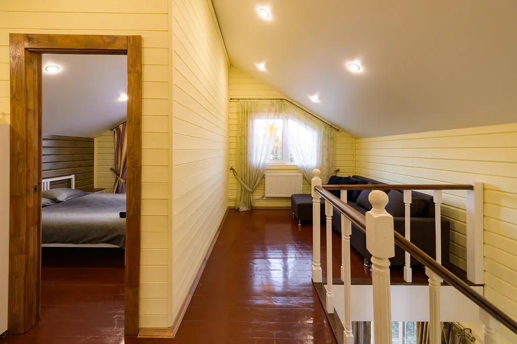 Брусничный коттедж с сауной и банным чаном