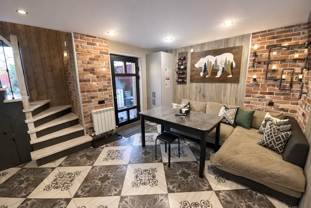 Современный домик с баней, чаном и беседкой