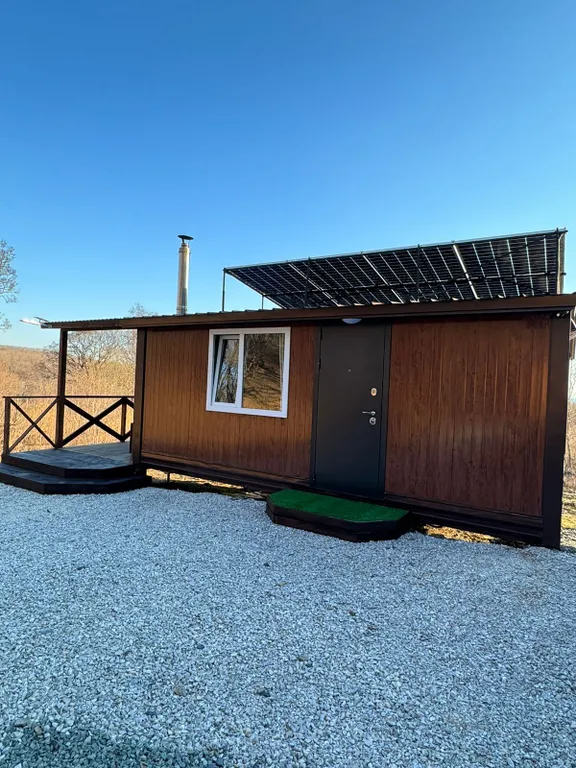 Дом 36m2 — терраса, чан, большой теплый бассейн