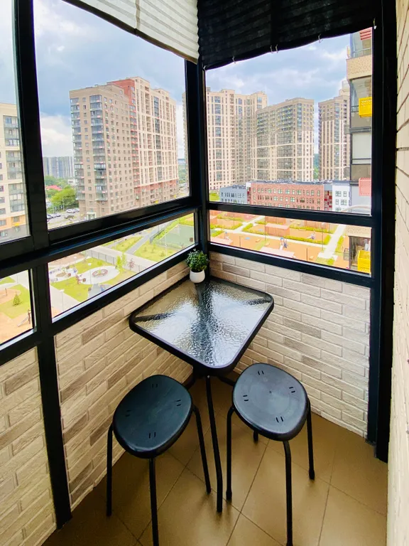 Новая студия с балконом около Москвы недалеко от Шереметьево