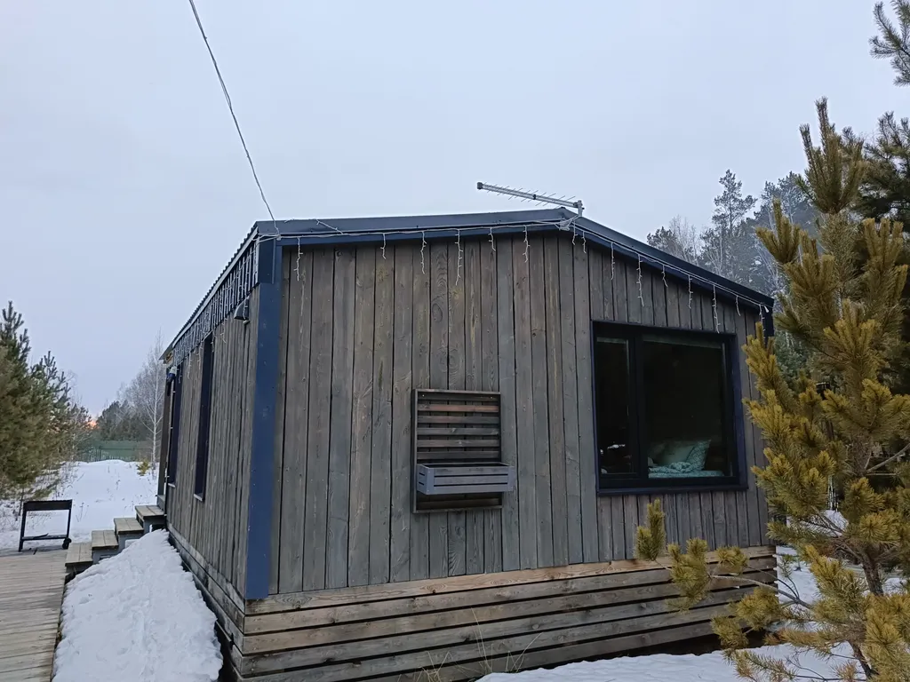 Темный домик на опушке леса