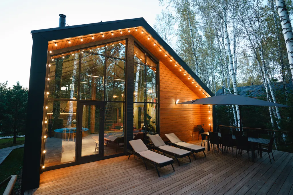 Barnhouse с камином в Krona camp