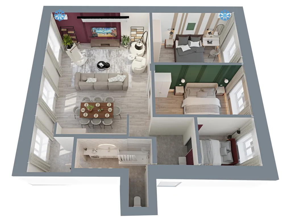 Просторная квартира у Патриарших с проектором