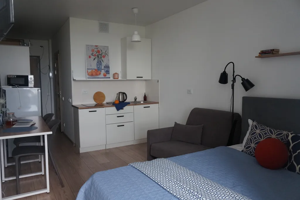 Комфортная студия с вдохновляющими видами на уральские горы