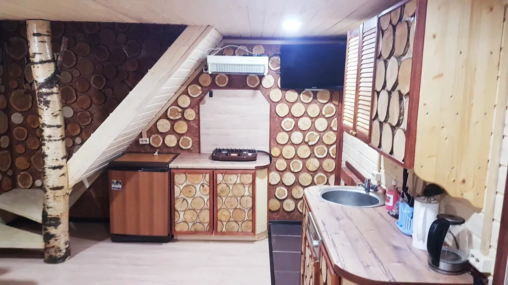 Дом Лесной с баней и купелью базы «Онегинхутор»»