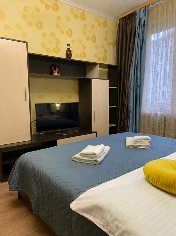 Уютная однушка в центре с двумя кроватями