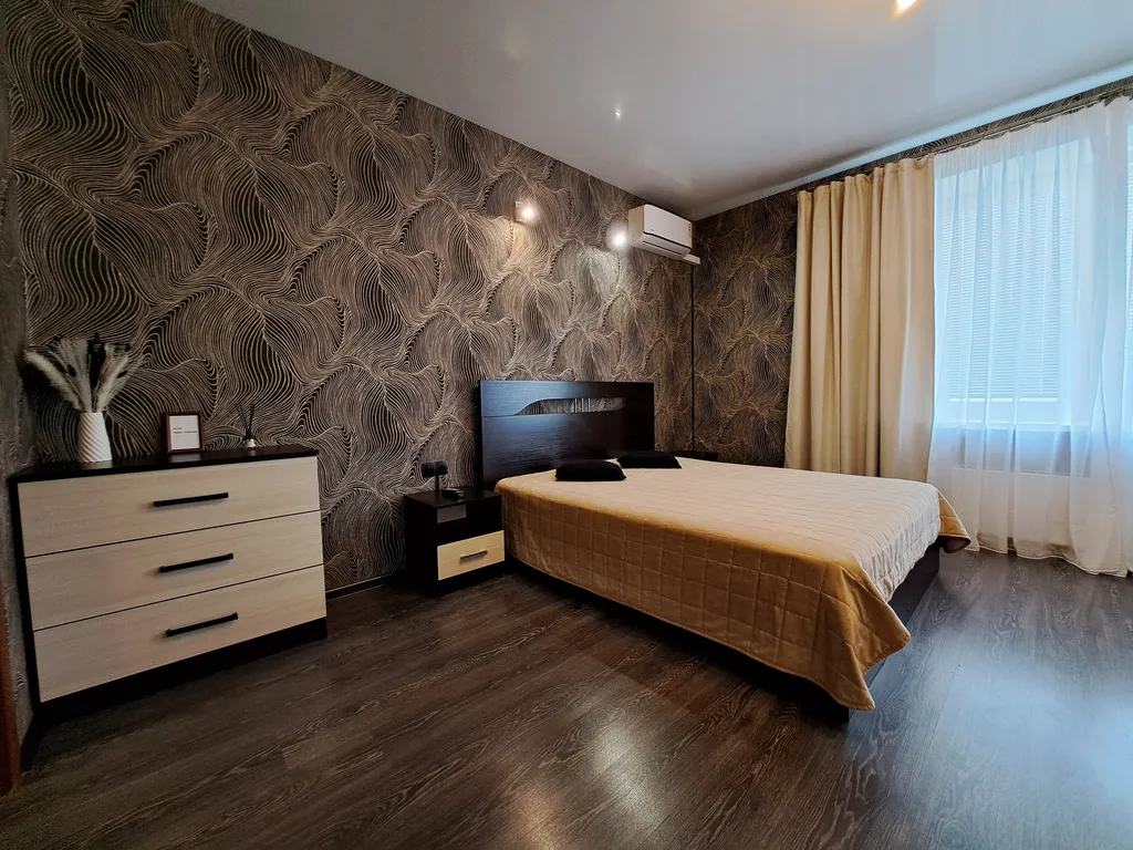 Студия с кондиционером на 14 этаже с видом на стадион