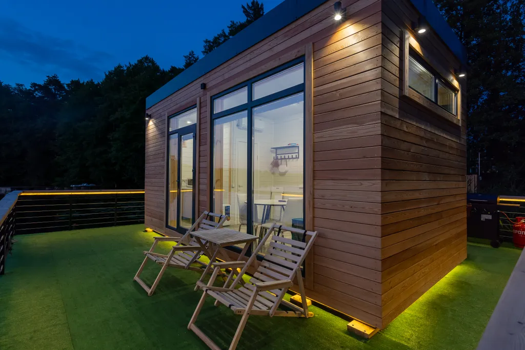 Дом на воде на озера Таир