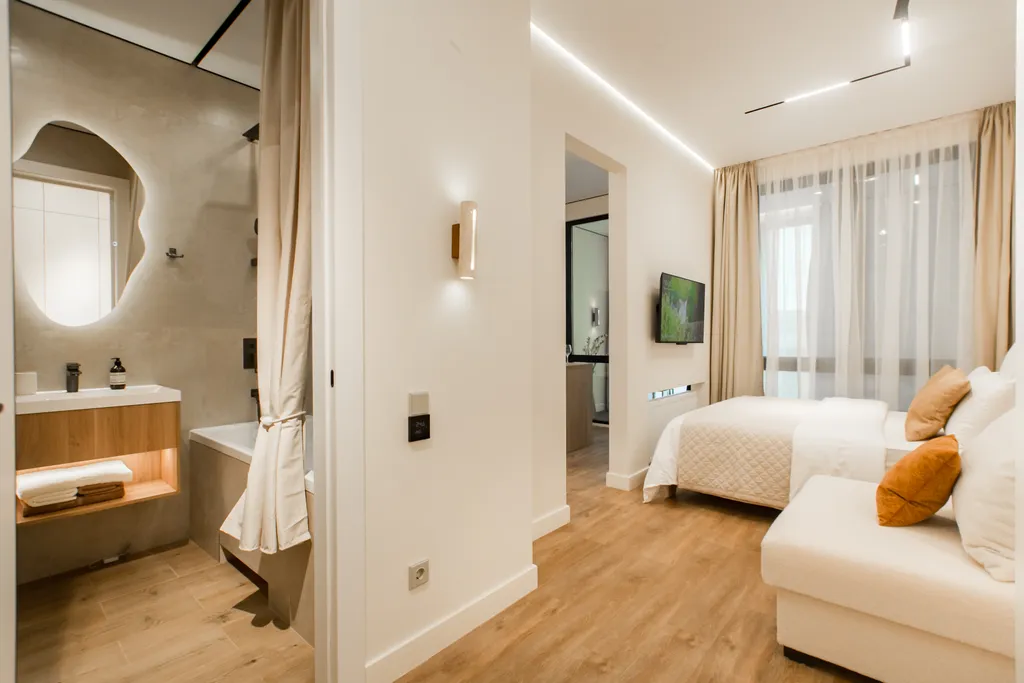 Квартира посуточно в Казани — Japandi Premium Apart, умный дом — аренда посуточно в Казань