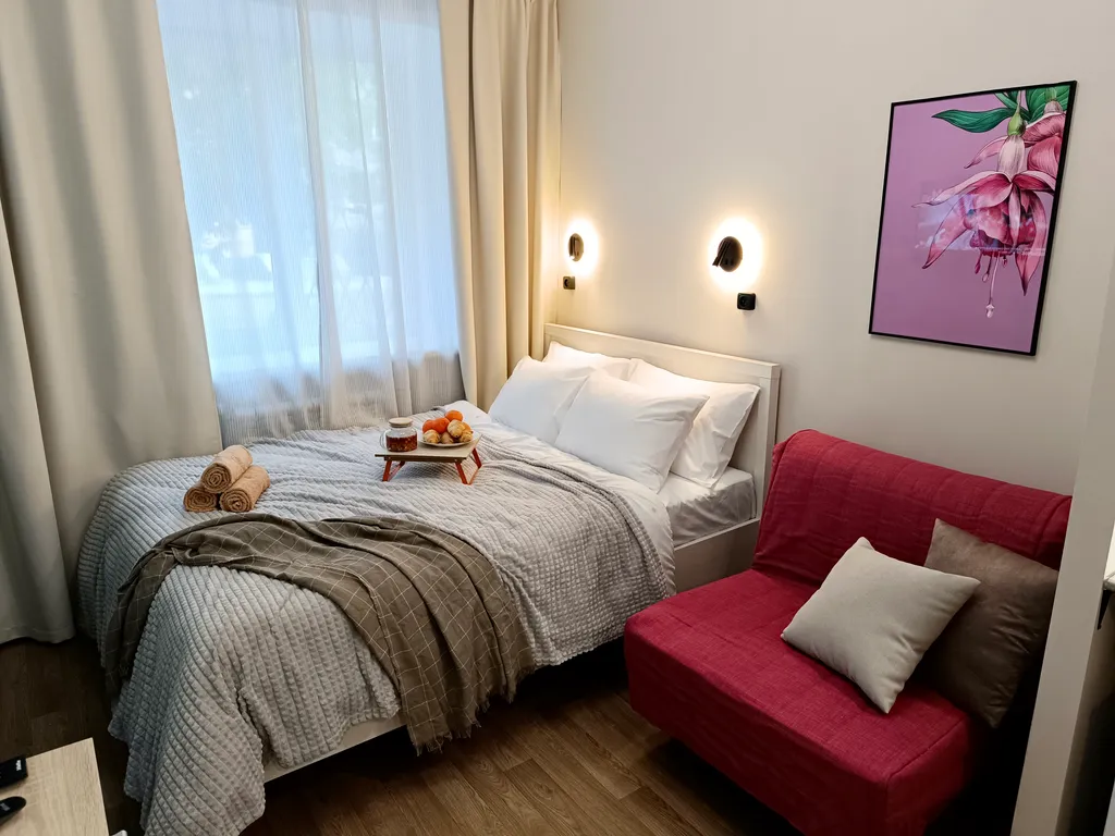 Квартира Уютная студия с дизайнерским ремонтом возле ЖД Вокзала на троих гостей — аренда посуточно в Новосибирск