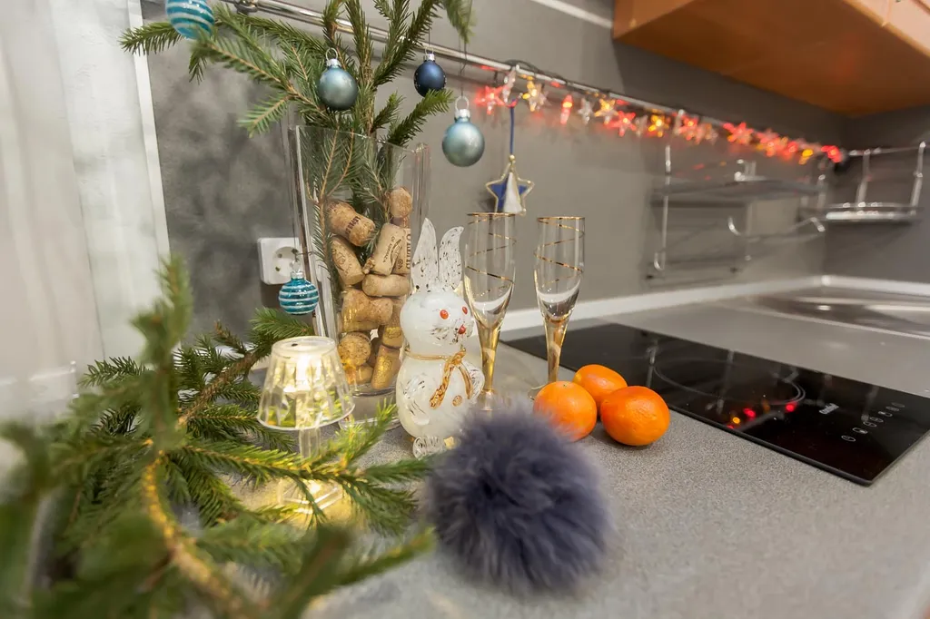 2-комнатная квартира с сауной и ярким интерьером